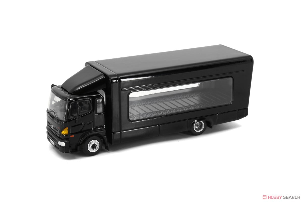 Tiny City Die-cast Model Car - HINO500 Covered Vehicle Transporter (Black)