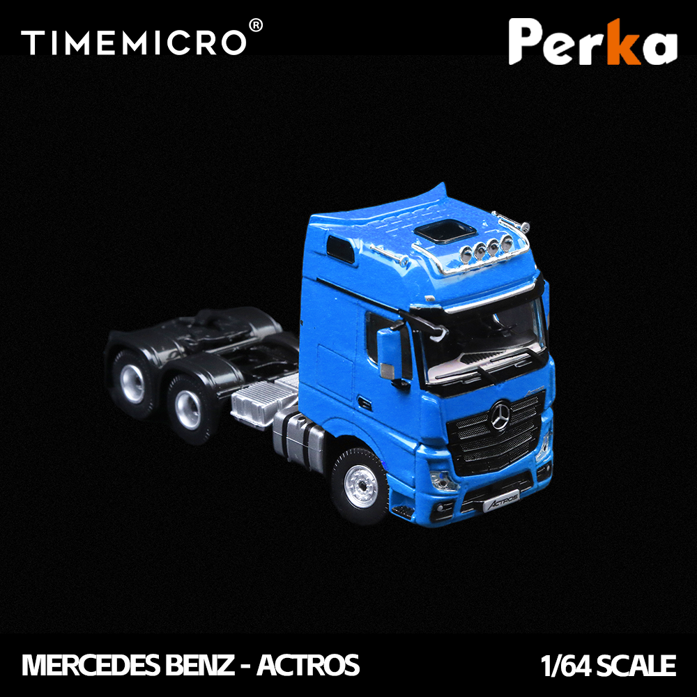 Time Micro × Perka 1:64 Mercedes-Benz Actros Low Loader Transport