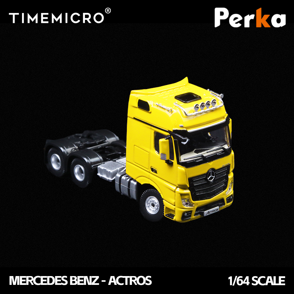 Time Micro × Perka 1:64 Mercedes-Benz Actros Low Loader Transport