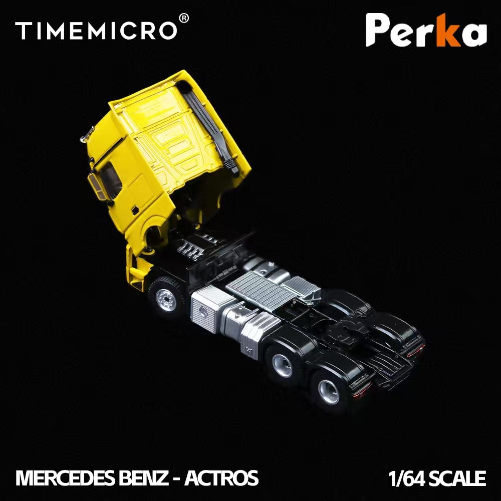 Time Micro × Perka 1:64 Mercedes-Benz Actros Low Loader Transport