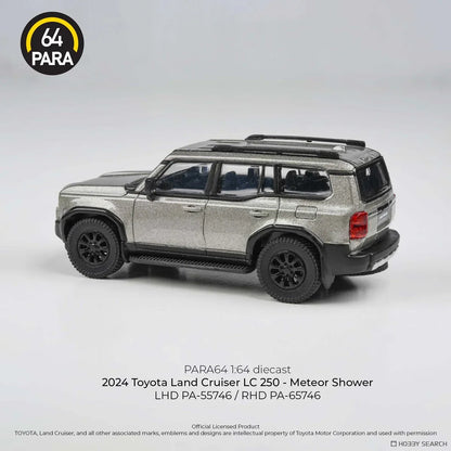 PARA 1:64 Toyota Land Cruiser LC250 2024 Meteor Silver LHD (Diecast Car)