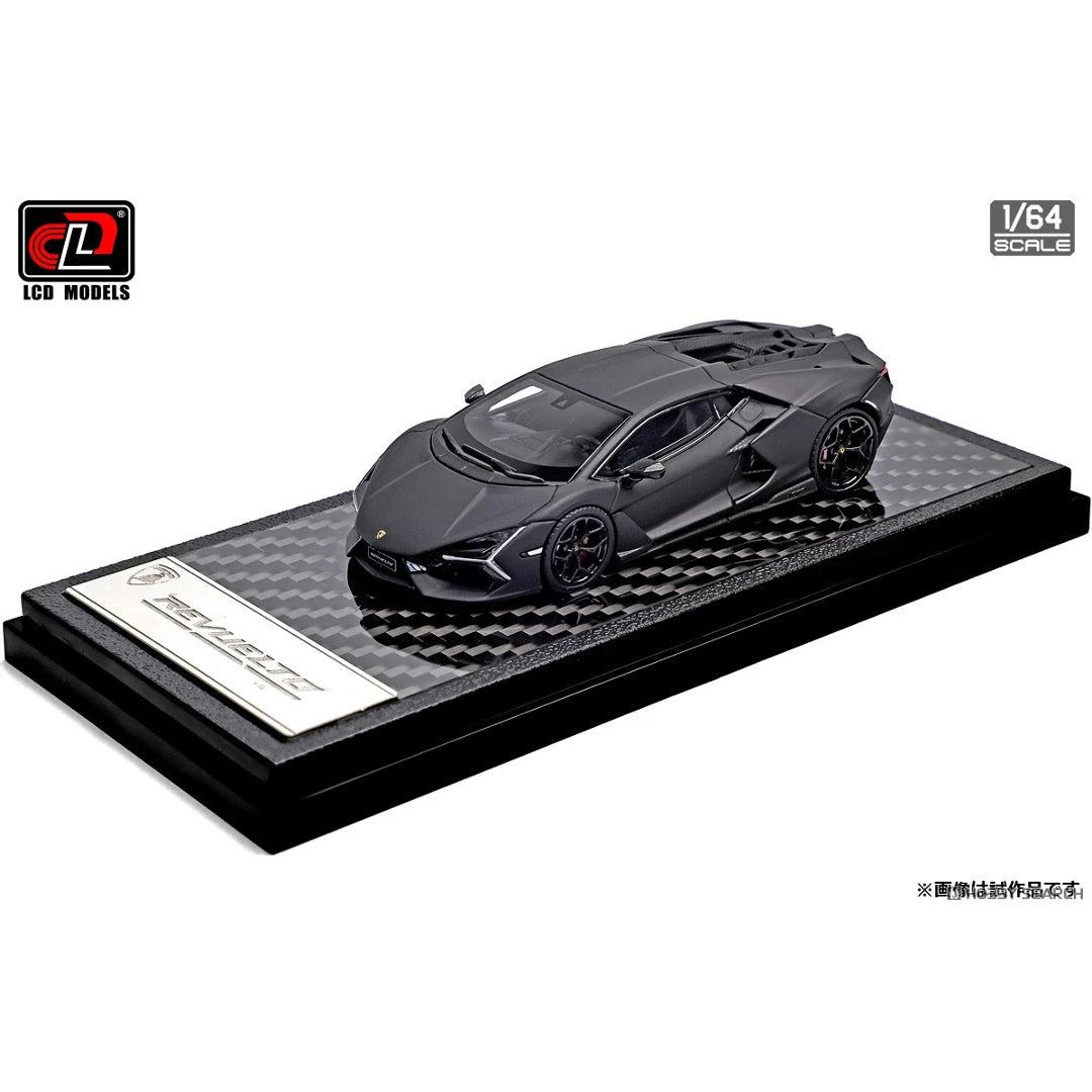 LCD Models 1:64 Lamborghini Revuelto Coupe Diecast Model – Matte Black | LCD64042-BL