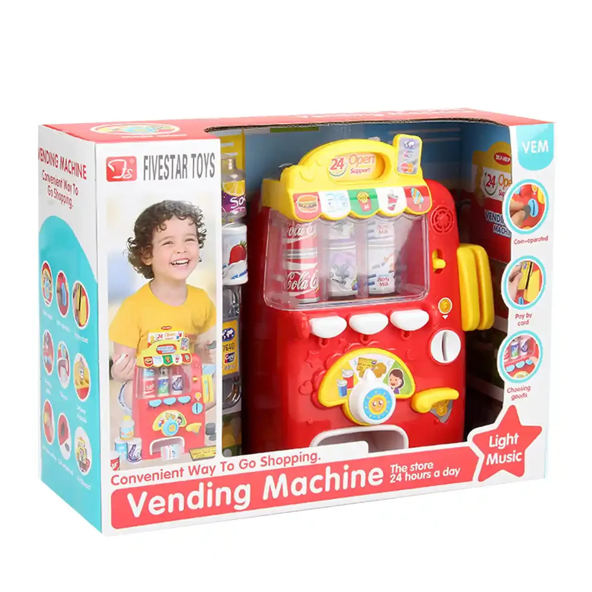 Baby Musical Vending Machine Set, Electronic Drink Machine, Educational Learning Toy - Jaiman Toys