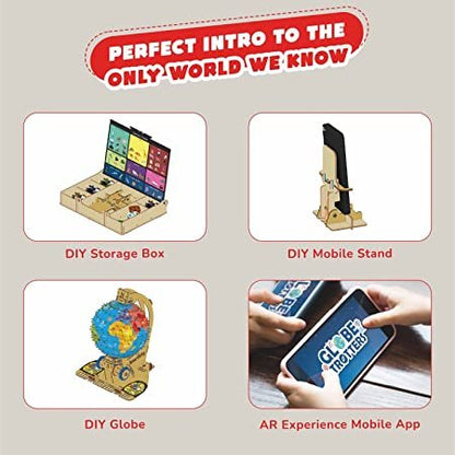 Smartivity Globe TROTTERS Augmented Reality STEM Educational DIY Fun Toy with Free App, Educational &amp; Construction based Activity Game for Kids 8 to 14, Gifts for Boys &amp; Girls, Made in India