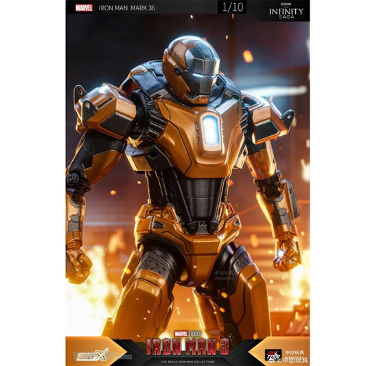 ZD Toys Marvel Iron Man 3 Mark XXXVI (Peacemaker) Action Figure – 7 Inch Collectible | Highly Articulated Die-Cast Look Figure