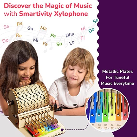 Smartivity Xylophone Music Machine for 8 to 14 Year Girls &amp; Boys | STEM DIY Musical Toys | Birthday Gift for Kids Age 8,10,12,14 Years | Educational Activity Game | Learn Music, Science, Engineering