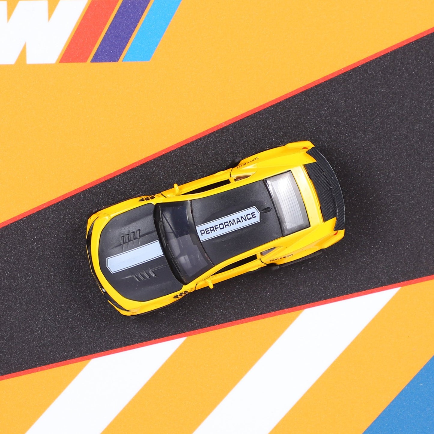 Classic Elegance: Yellow and Black BMW Die-Cast Car Wall Frame"