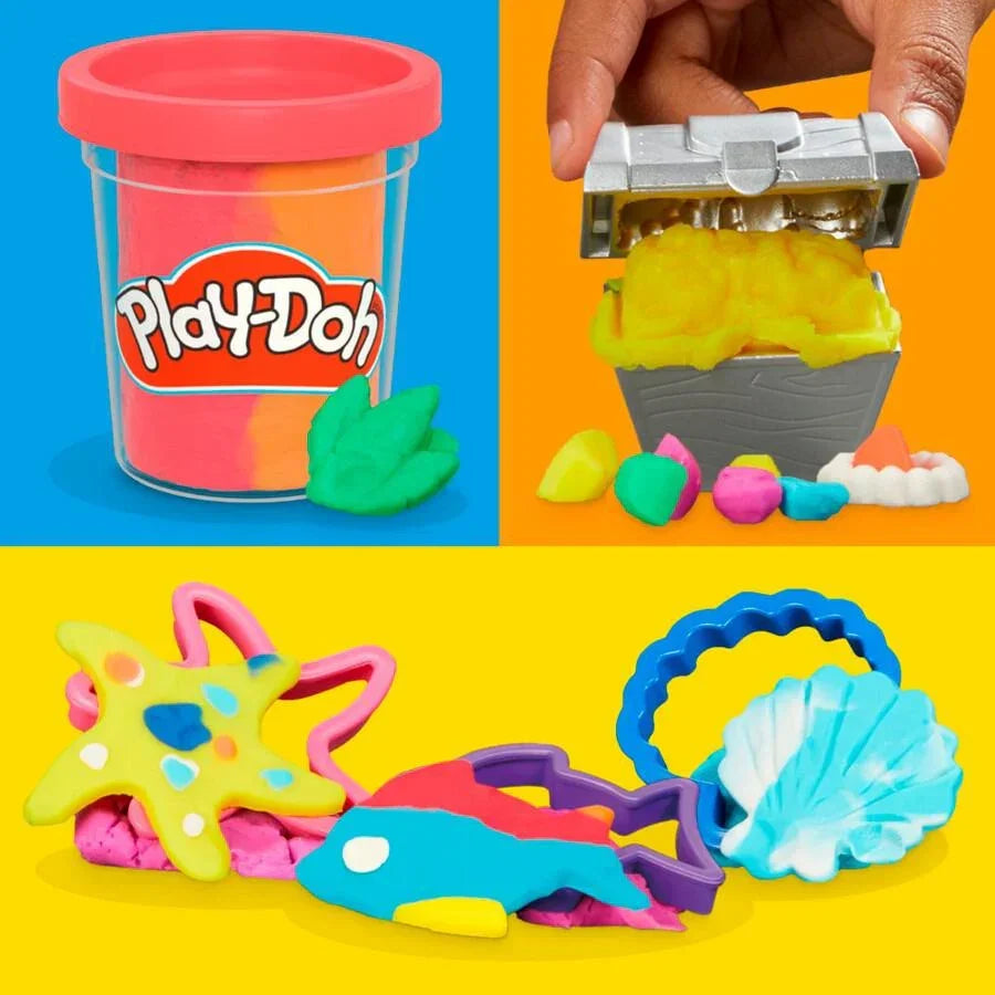 Play-Doh Volcano Treasure Adventure Playset – Erupting Volcano Toy with Molds, Tools & 6 Colors of Modeling Compound, Kids 3+ - Jaiman Toys