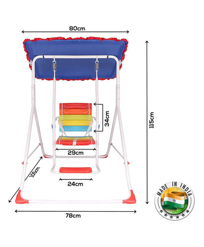 Breatoi Swing Solo : Kids Outdoor Swing with Canopy | Safe & Sturdy Garden Swing for Children Indoor Outdoor-Capacity 50KG