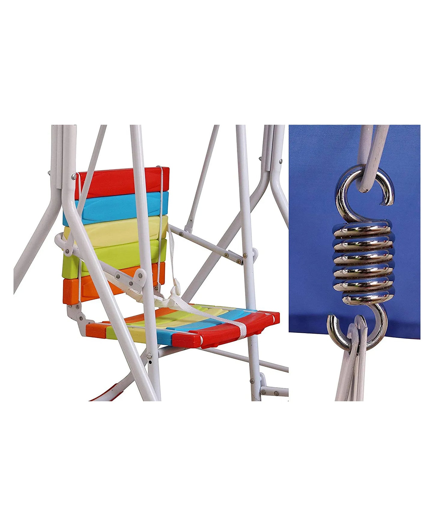 Breatoi Swing Solo : Kids Outdoor Swing with Canopy | Safe & Sturdy Garden Swing for Children Indoor Outdoor-Capacity 50KG