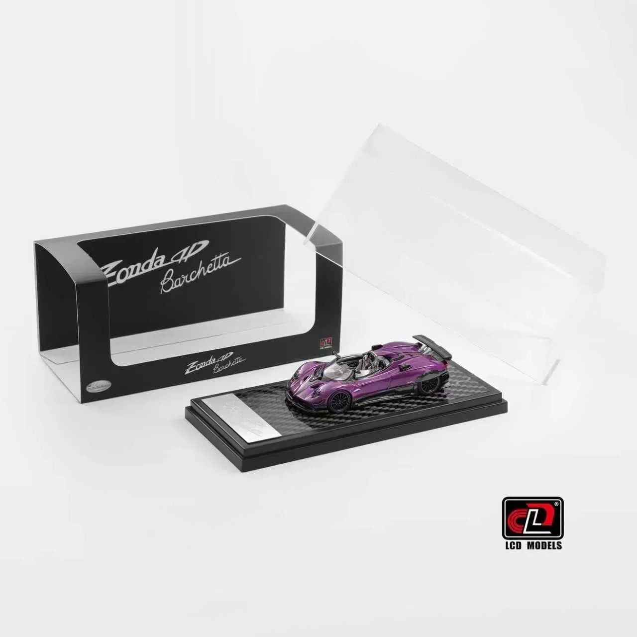 LCD Models 1:64 Pagani Zonda HP Barchetta Carbon Purple Die-Cast