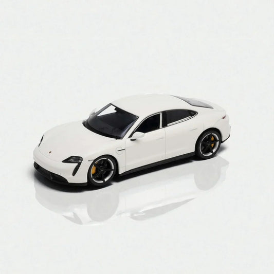 WELLY 1:24 Porsche Taycan Turbo S Die-Cast Car Model - White (24107) - Jaiman Toys