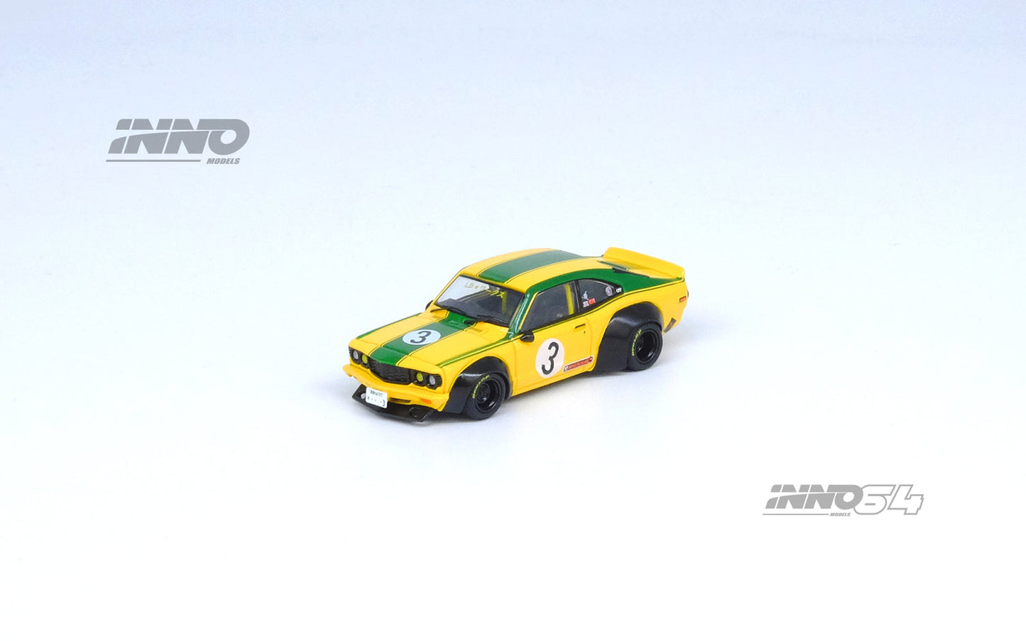 INNO64 1/64 Die-cast LBWK MAZDA RX3 SAVANNA YELLOW