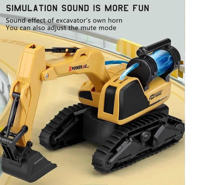 Gesture Sensing Excavator Le Neng Simulation Hydraulic Drive Remote Control Engineering Children car Model Toys - Jaiman Toys