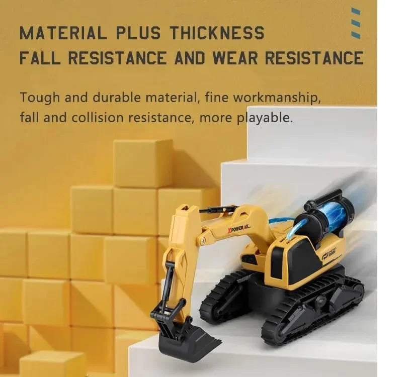 Gesture Sensing Excavator Le Neng Simulation Hydraulic Drive Remote Control Engineering Children car Model Toys - Jaiman Toys