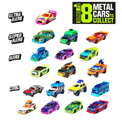 Majorette Tune-Ups Series #3 Surprise Metal Cars | Neon Effects | 7-in-1 Mystery Pack |  Die-Cast Car to Collect | Ages 5+