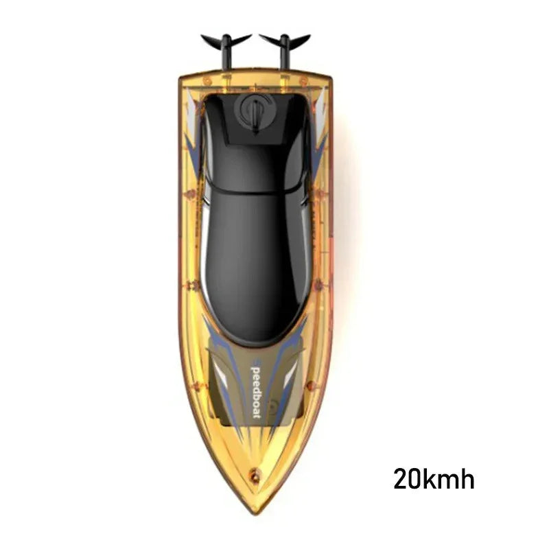 High Speed Remote Control Speedboat 2.4GHz Colorful Lights Waterproof Boat - Jaiman Toys