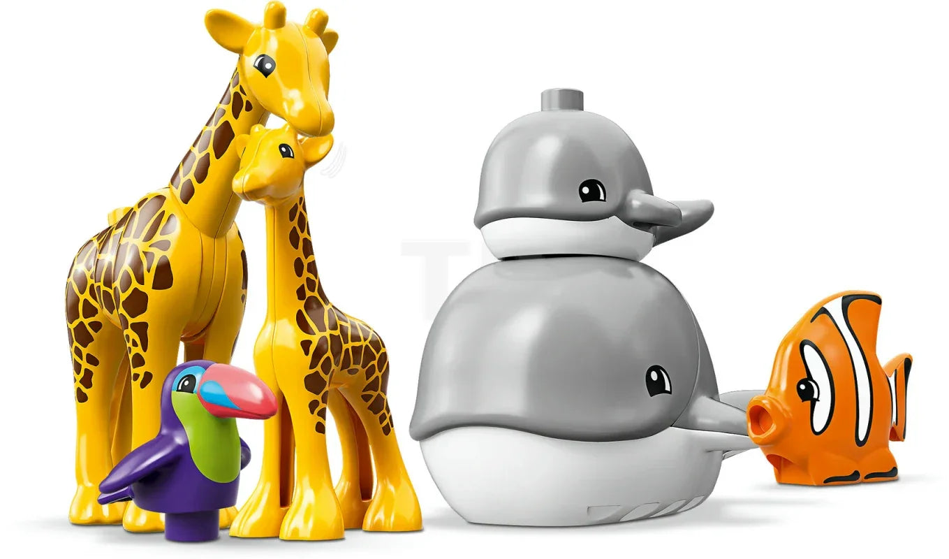 LEGO 10907 Duplo Town World Animals (121 Pcs) – Educational Building Blocks Set for Kids 2–5 Years