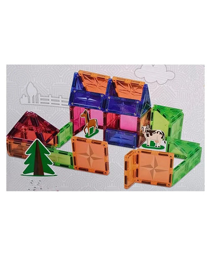 Zephyr Learning Steps Magnetix-3 Magnetic Tiles Building Set – 36 Pieces, Ages 3+