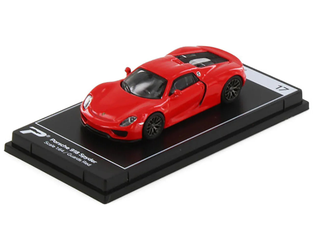 PosterCars 1:64 Porsche 918 Spyder – Guards Red | Hypercar League Collection Diecast Model - Blister Pack - Jaiman Toys