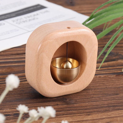Modern Wooden Balance Sculpture with Suspended Metal Bowl – Minimalist Desk Décor & Artistic Home Ornament