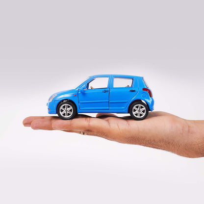 Centy Swift Car Pull Back Toy | Blue Hatchback Toy Car with Openable Doors for Kids Age 3+
