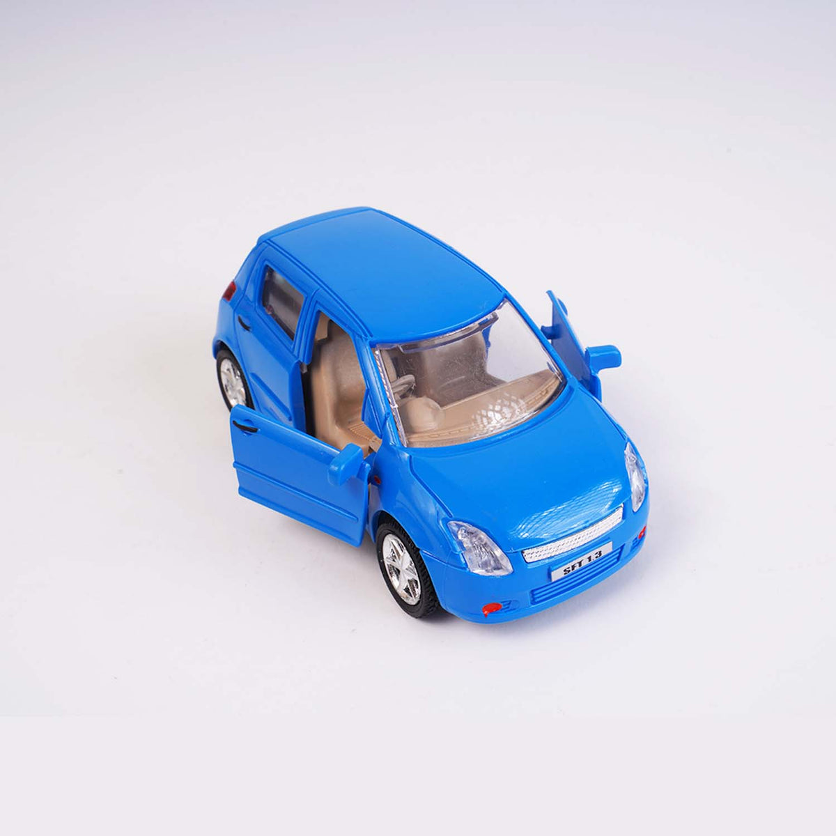 Centy Swift Car Pull Back Toy | Blue Hatchback Toy Car with Openable Doors for Kids Age 3+