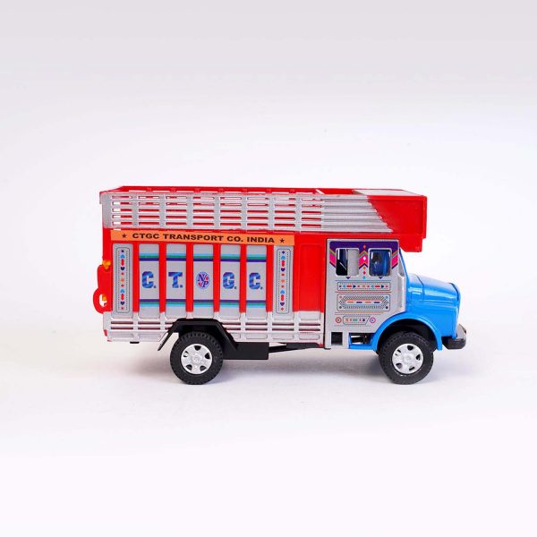 Centy Toys Tiny Truckies Public Truck Pull Back Action Red | Opening Rear Tailgate | Plastic Toy Goods Carrier Truck | 3+ Years
