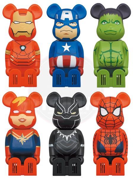 Cleverin × BE@RBRICK Ultimate Action Figure Marvel Design – Air Purifying Collectible (1 Random Figure) - Jaiman Toys