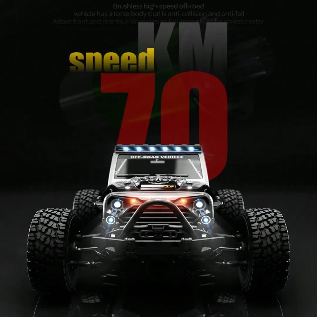 RC Model 1:16 – 16103 Pro MAX RC Car 4WD Off-Road | 70km/h Brushless High-Speed Racing Vehicle with Lights