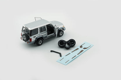 BM Creations 1:64 Toyota Land Cruiser LC76 Diecast Model Car | Premium Collectible with Opening Parts & Accessories | Three Color Variants