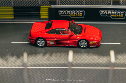 Tarmac Works 1:64 Ferrari 348 Challenge Presentation Diecast Model Car (T64-082-PRE) – Red Collectible Racing Model