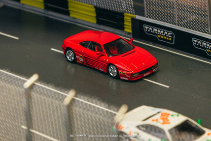 Tarmac Works 1:64 Ferrari 348 Challenge Presentation Diecast Model Car (T64-082-PRE) – Red Collectible Racing Model