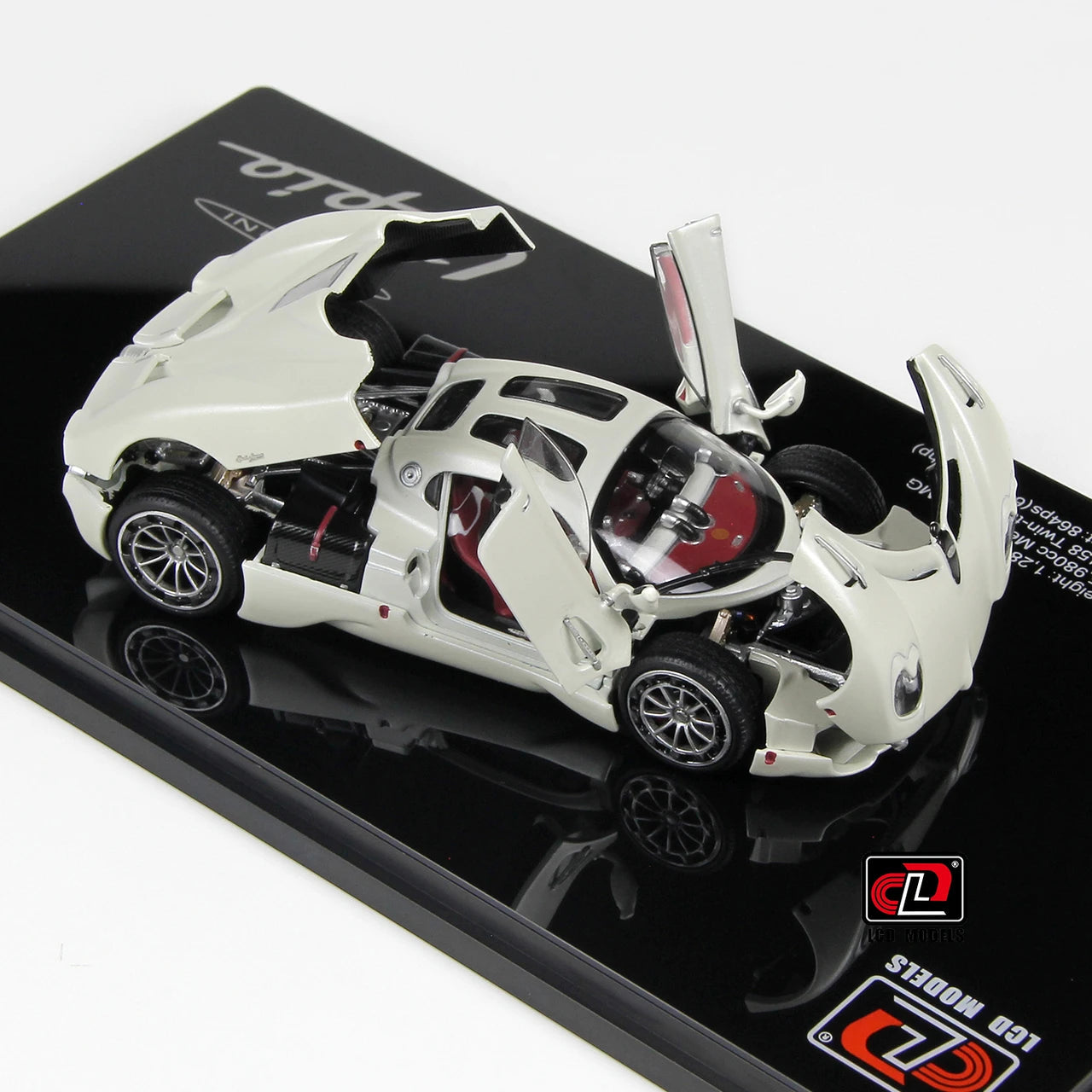 LCD Models 1:43 Pagani Utopia (White) Full Open Diecast Car Model | Premium Hypercar Collectible