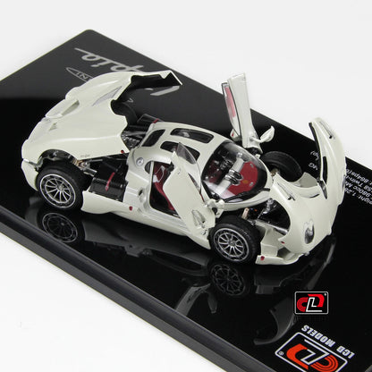 LCD Models 1:43 Pagani Utopia (White) Full Open Diecast Car Model | Premium Hypercar Collectible