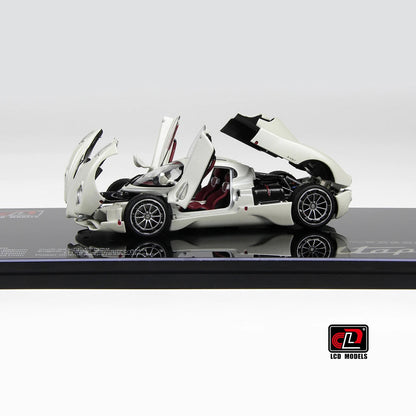 LCD Models 1:43 Pagani Utopia (White) Full Open Diecast Car Model | Premium Hypercar Collectible