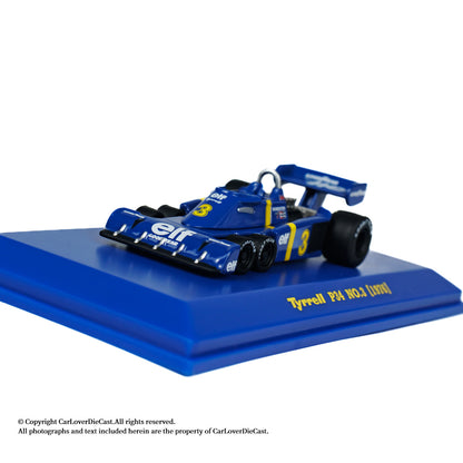 Kyosho 1:64 Tyrrell P34 No.3 1976 Die-Cast Formula Racing Car with Mini Book