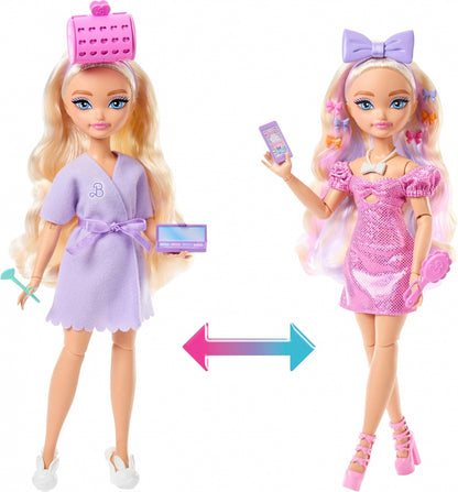 Barbie Dream Besties Malibu Doll Styling Playset | Blonde Fashion Doll with Beauty Accessories & Outfit Change | Mattel Toy for Kids 4+