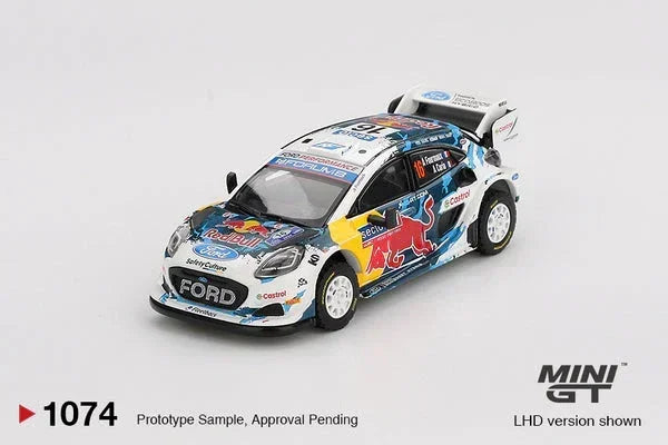MINI GT 1:64 4-Car Die-Cast Set – Red Bull RB19 Verstappen, Abarth 595 LB-Works, Ford Puma Rally1 & Lancia Stratos HF