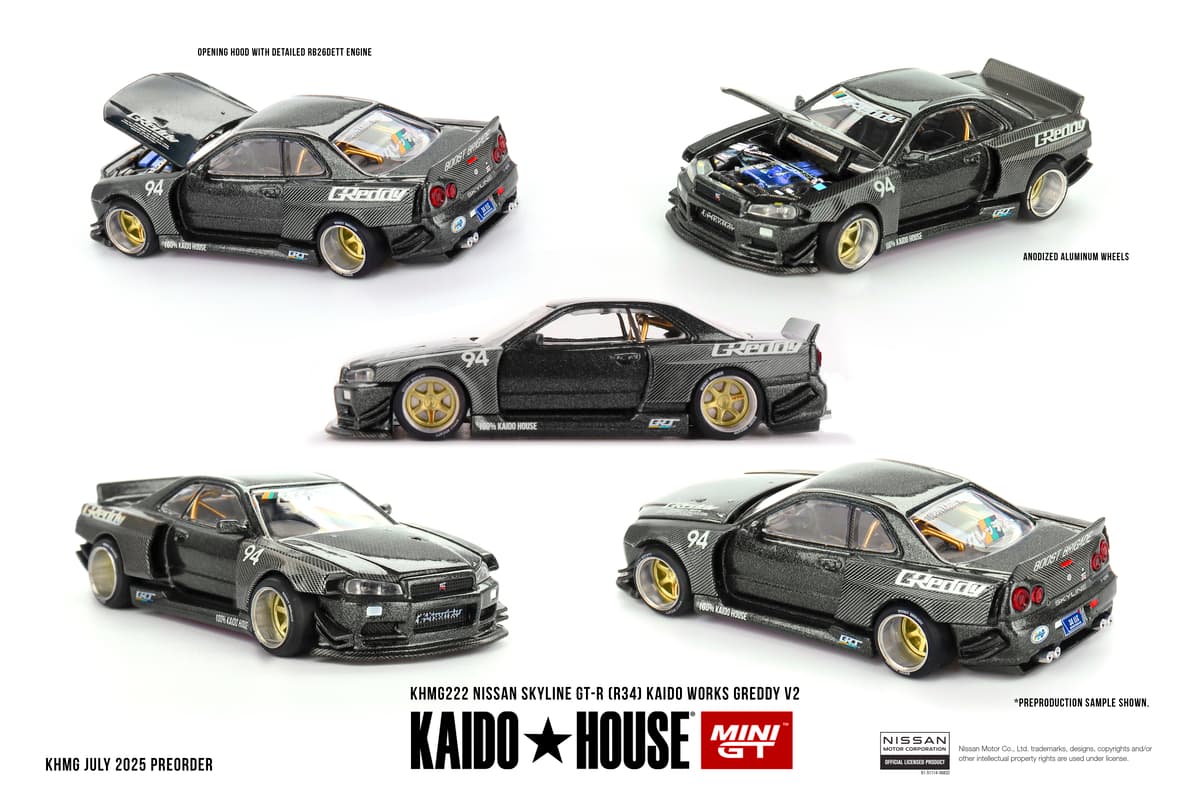 MINI GT Collector Set | Toyota Supra VeilSide Combat V-II Black + KAIDO HOUSE x MINI GT Nissan Skyline GT-R (R34) Kaido Works GReddy V2 Chase Edition | Premium 1:64 Diecast Model Cars