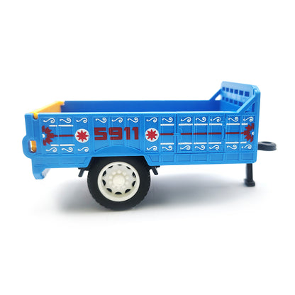 Centy Tractor Trolley Toy (Blue Trailer) | Friction Powered Farm Tractor with Detachable Cargo Trailer for Kids Age 3+