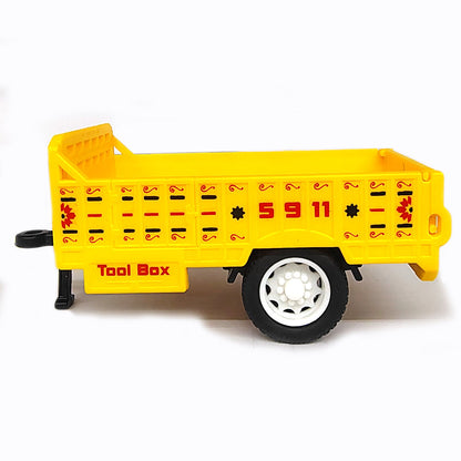 Centy Tractor Trolley Toy | Friction Powered Farm Tractor with Detachable Yellow Cargo Trailer for Kids Age 3+