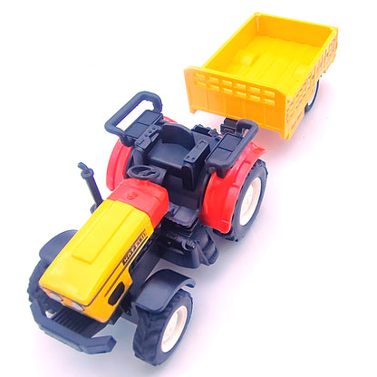 Centy Tractor Trolley Toy | Friction Powered Farm Tractor with Detachable Yellow Cargo Trailer for Kids Age 3+