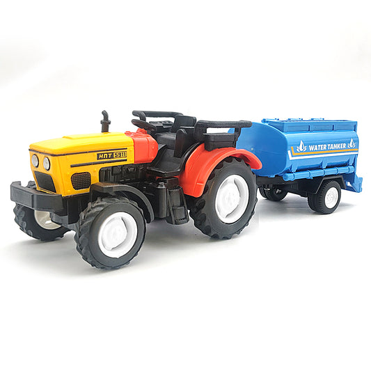 Centy Water Tractor Tanker Toy | Friction Powered Farm Tractor with Detachable Blue Trailer for Kids Age 3+
