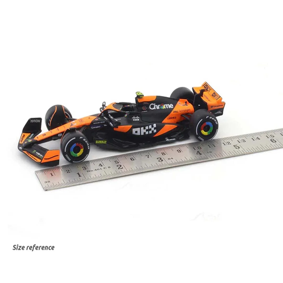 2024 McLaren MCL38 set of 2 cars 1:43 Bburago Formula 1 diecast scale model car - Jaiman Toys