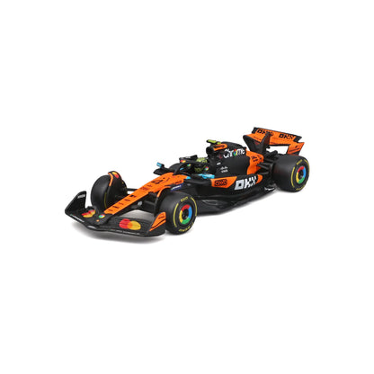 Bburago 1:43 McLaren MCL39 #4 Lando Norris 2025 Formula 1 Diecast Car with Display Base & Case