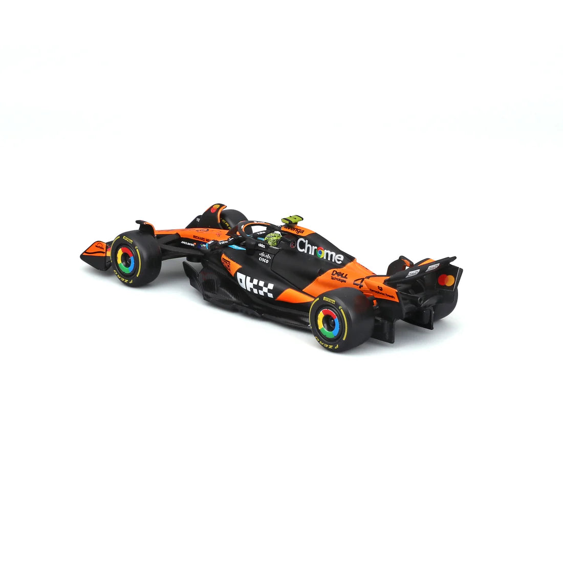 Bburago 1:43 McLaren MCL39 #4 Lando Norris 2025 Formula 1 Diecast Car with Display Base & Case