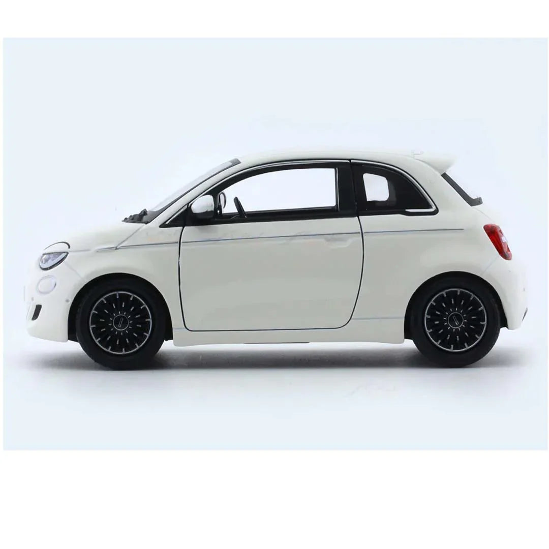 2023 Fiat 500e White 1:24 Scale Diecast Model Car by Bburago – Official Licensed Collectible - Jaiman Toys