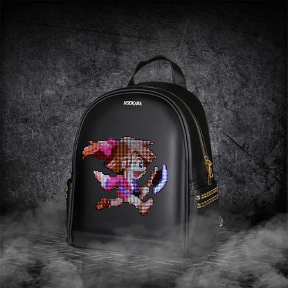 HOOKABA Dazz Roll Women’s LED Backpack – App-Controlled Pixel Display, Stylish Waterproof Bag (14L) -Black - Jaiman Toys