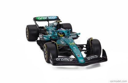 Bburago 1:24 Aston Martin Aramco Cognizant F1 Team AMR25 No.14 Fernando Alonso (2025 Season) Die-Cast Model Car with Driver Figure & Showcase